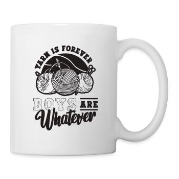 Yarn Is Forever Les garçons cousent un amoureux du crochet - Mug blanc - blanc - Droite