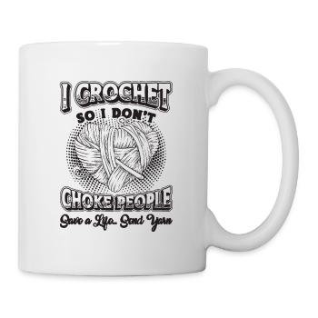 Je crochete pour ne pas étouffer la couture Crochet L’amant - Mug blanc - blanc - Droite