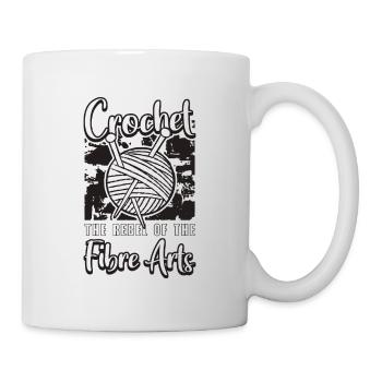Crochet The Rebel Of The Knitting Crochet Lover - Tasse - Weiß - Rechts