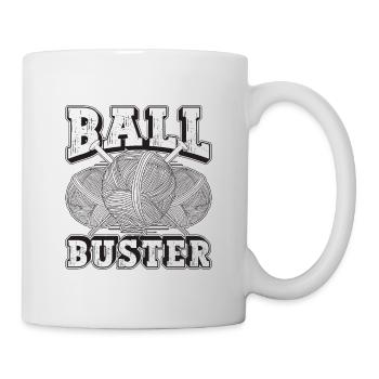 Ball Buster Crocheting Crafting Yarn Crochet Lover - Mug - white - Right