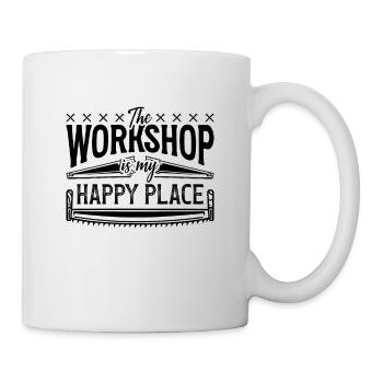 L’atelier est mon endroit heureux menuisier menuisier - Mug blanc - blanc - Droite