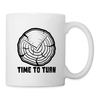 Time To Turn Woodturning Craftsmanship Woodturner - Mug - white - Right