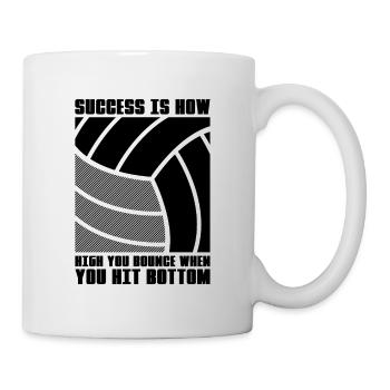 Success Is How Volleyball Coach Volleyball Player - Tasse - Weiß - Rechts