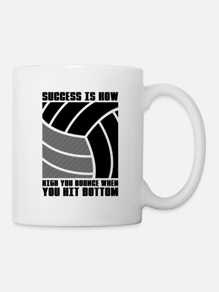 Success Is How Volleyball Coach Volleyball Player - Tasse - Weiß