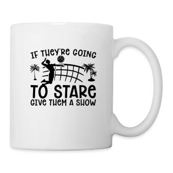 If They're Going Beach Holiday Volleyball Player - Mug - white - Right