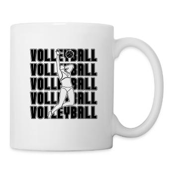 Volleyball Retro Beach Holiday Volleyball Player - Mug - white - Right
