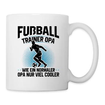 Fußball Trainer Opa Geschenkidee - Tasse - Weiß - Rechts