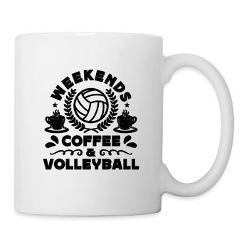Week-ends Café & Plage Vacances Joueur de volley-ball - Mug blanc - blanc - Droite