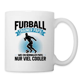 Fußball Trainer Papa Geschenkidee Vater - Tasse - Weiß - Rechts