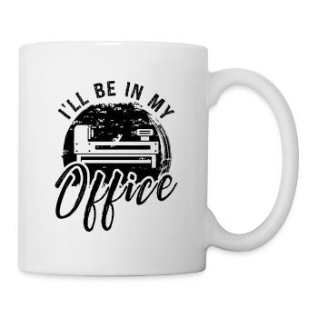 I'll Be In My Office Retro Woodworking Woodturner - Mug - white - Right
