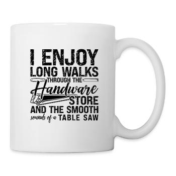 I Enjoy Long Walks Through Woodworker Woodturner - Mug - white - Right