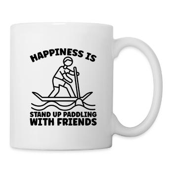 Happiness Is Stand Up Paddle Boat Paddle Boarder - Tasse - Weiß - Rechts