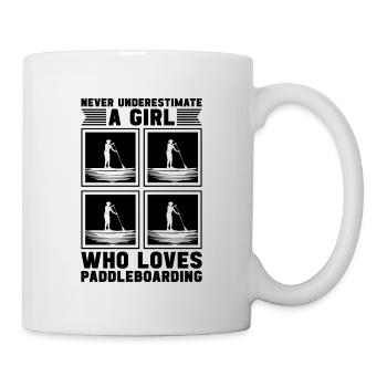 Never Underestimate A Girl Paddling Paddle Boarder - Mug - white - Right