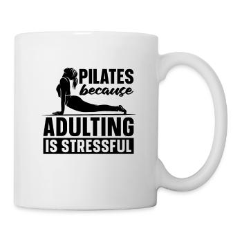 Pilates Because Adulting Is Stressful Meditation - Mug - white - Right