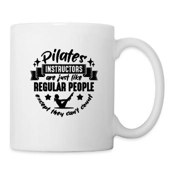 Les instructeurs de Pilates sont comme des amateurs de méditation - Mug blanc - blanc - Droite