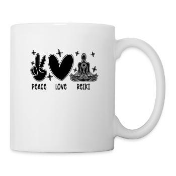 Peace Love Reiki Meditation Healer Reiki Master - Mug - white - Right