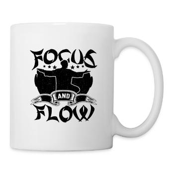 Focus And Flow Meditation Ninjutsu Qigong Lover - Mug - white - Right