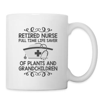 Pensionierte Oma Rentner Rentner Krankenschwester Krankenschwester Re - Tasse - Weiß - Rechts