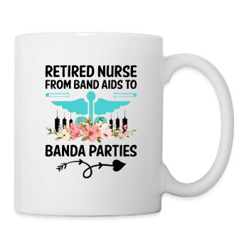 Grand-mère retraitée Pension Infirmière infirmière en soins infirmiers - Mug blanc - blanc - Droite