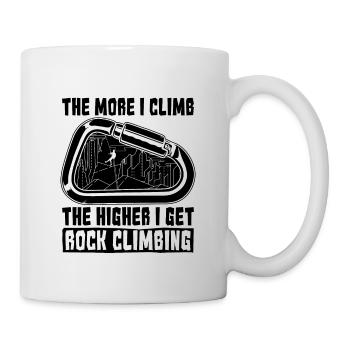 The More I Climb The Higher Climbing Rock Climber - Tasse - Weiß - Rechts