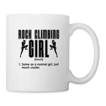 Rock Climbing Girl Noun Same As A Mountain Sports - Tasse - Weiß - Rechts
