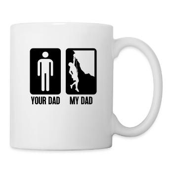 Your Dad My Dad Boulder Sport Climbing Climber - Tasse - Weiß - Rechts