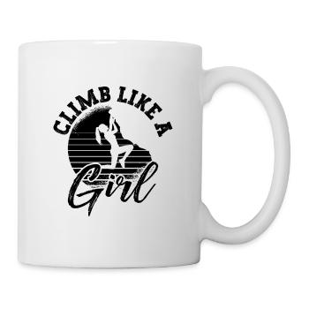 Climb Like A Girl Lead Climbing Bouldering Climber - Tasse - Weiß - Rechts