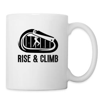 Rise And Climb Retro Mountaineering Rock Climber - Tasse - Weiß - Rechts