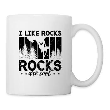 J’aime les rochers Les rochers sont rétro grimpant - Mug blanc - blanc - Droite