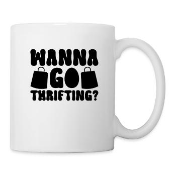 Vous voulez aller Thrifting Thrift Store Shopper Thrifter - Mug blanc - blanc - Droite