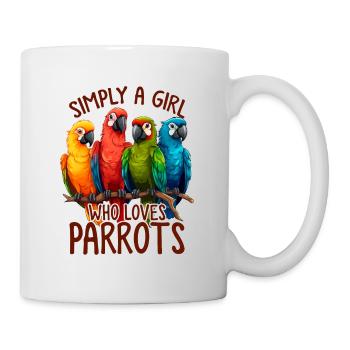 Papagei Damen Lustiger Papageienvogel Dame Papageienliebhaber - Tasse - Weiß - Rechts