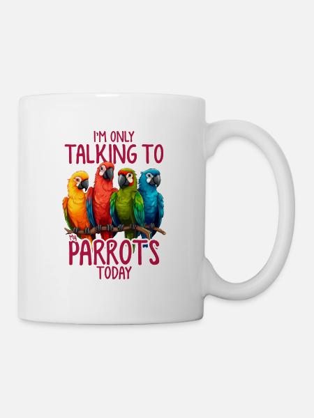 Funny Parrot Talking Parrot Owner Quaker Parrot - Mug - white