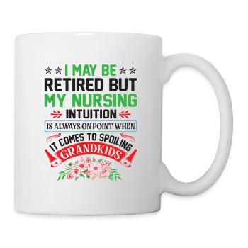 Grand-mère retraitée Pension Infirmière infirmière en soins infirmiers - Mug blanc - blanc - Droite
