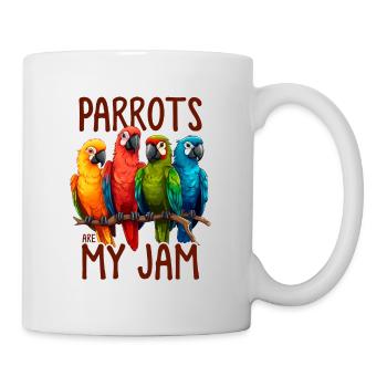 Quäker Papagei Lustige Papagei Vögel Papagei Tropisch - Tasse - Weiß - Rechts
