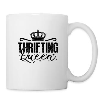 Thrifting Queen Thrift Shopping Shopper Thrifter - Tasse - Weiß - Rechts
