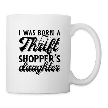 Je suis né un amant de chasse aux bonnes affaires Thrifter - Mug blanc - blanc - Droite