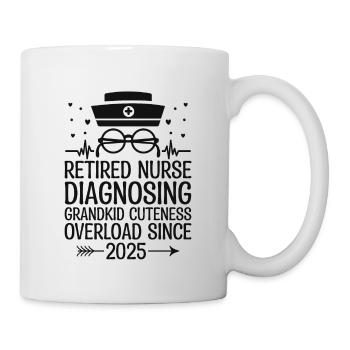 Grand-mère retraitée Pension Infirmière infirmière en soins infirmiers - Mug blanc - blanc - Droite