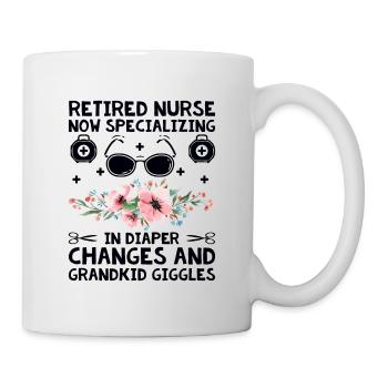 Grand-mère retraitée Pension Infirmière infirmière en soins infirmiers - Mug blanc - blanc - Droite
