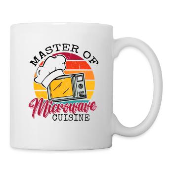 Maître cuisinier de la cuisine au micro-ondes en disant drôle - Mug blanc - blanc - Droite