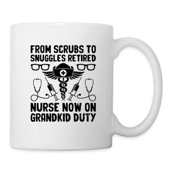 Grand-mère retraitée Pension Infirmière infirmière en soins infirmiers - Mug blanc - blanc - Droite