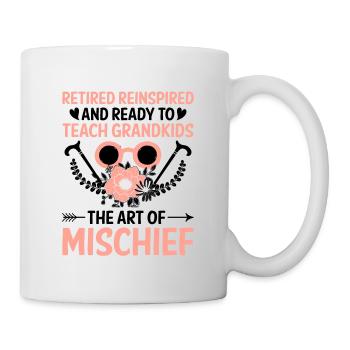Retired Grandma Pensioner Pension Teacher Teach Re - Mug - white - Right