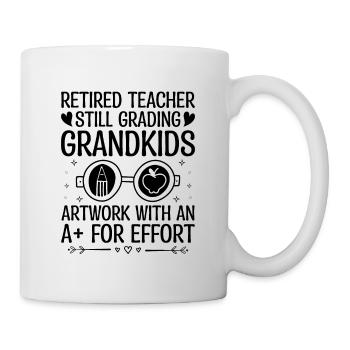 Retired Grandma Pensioner Pension Teacher Teach Re - Mug - white - Right