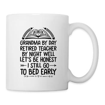 Retired Grandma Pensioner Pension Teacher Teach Re - Mug - white - Right
