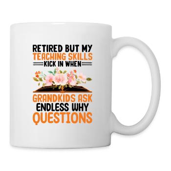 Retired Grandma Pensioner Pension Teacher Teach Re - Mug - white - Right