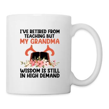 Retired Grandma Pensioner Pension Teacher Teach Re - Mug - white - Right