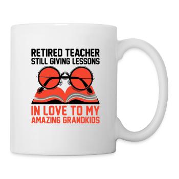 Retired Grandma Pensioner Pension Teacher Teach Re - Mug - white - Right