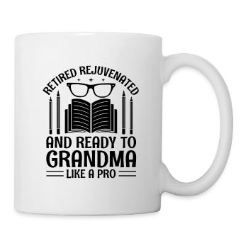 Retired Grandma Pensioner Pension Teacher Teach Re - Mug - white - Right