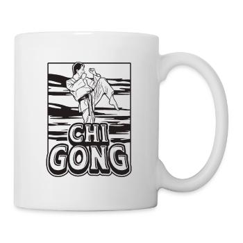 Chi Gong Meditation Yin Yang Ninjutsu Qigong Lover - Mug - white - Right