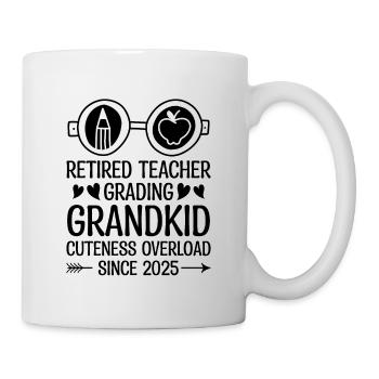 Retired Grandma Pensioner Pension Teacher Teach Re - Mug - white - Right