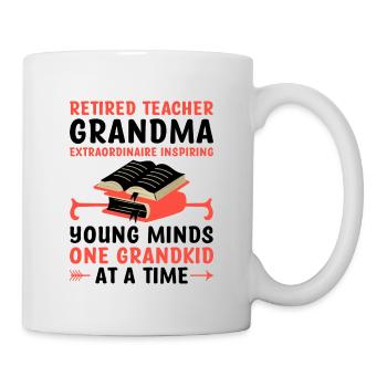 Retired Grandma Pensioner Pension Teacher Teach Re - Mug - white - Right